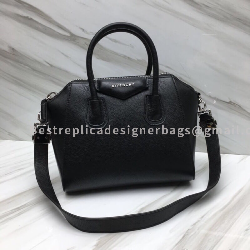 Givenchy Small Antigona Bag Black In Grained Goatskin SHW 2-29909S